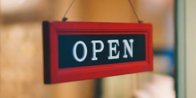 Storefront OPEN sign