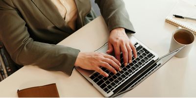 Accountant filing out tax forms electronically